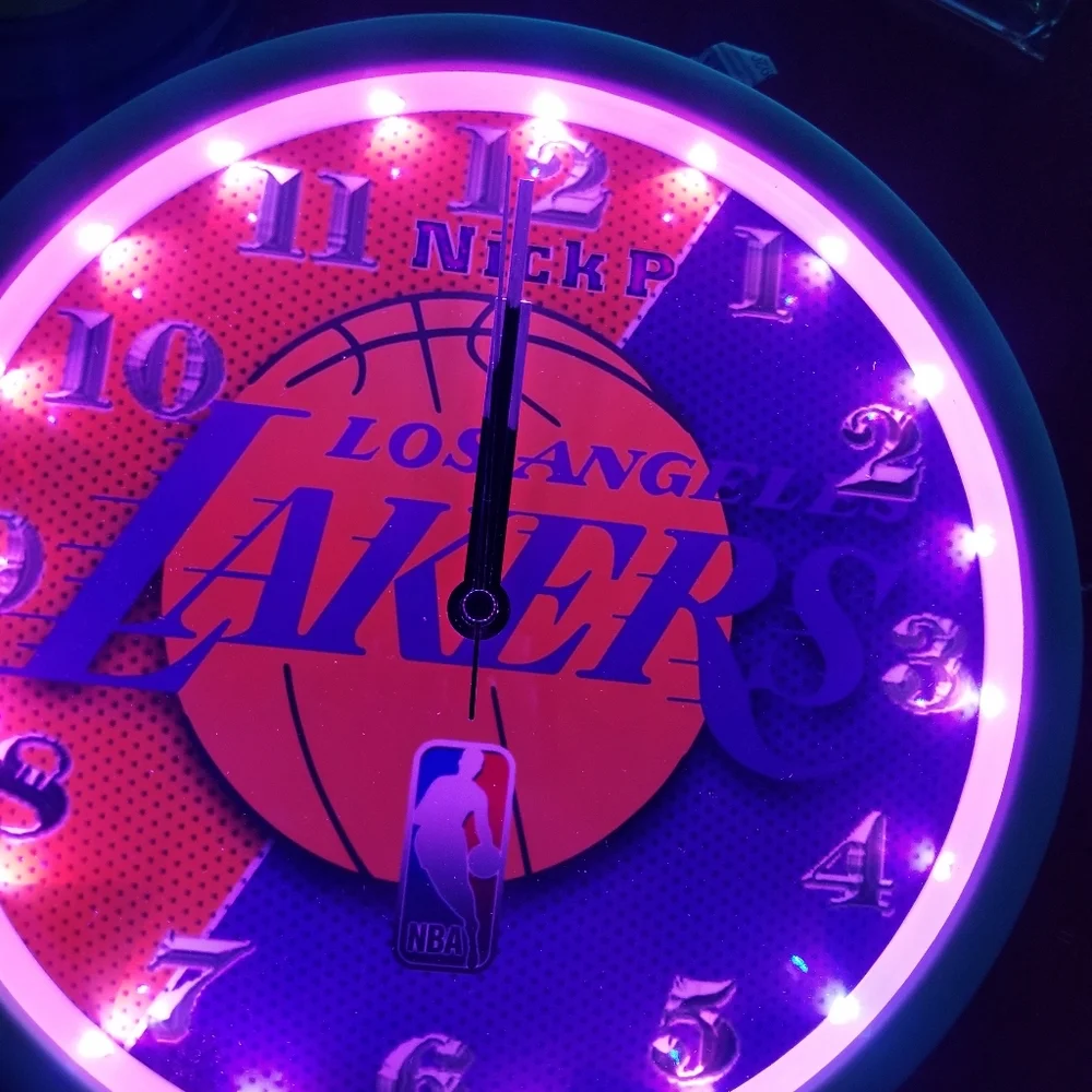LA Lakers led lights clock
